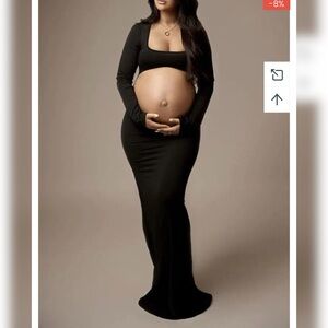 Black Maternity Cut Out Dress